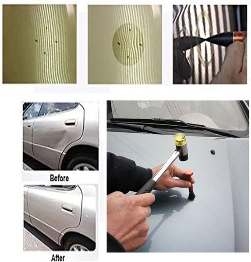 HiYi GS DIY Paintless Dent Repair Kit Metal Tap Down Pen with 9 Heads Tips Dent Removal Tools - Image 5